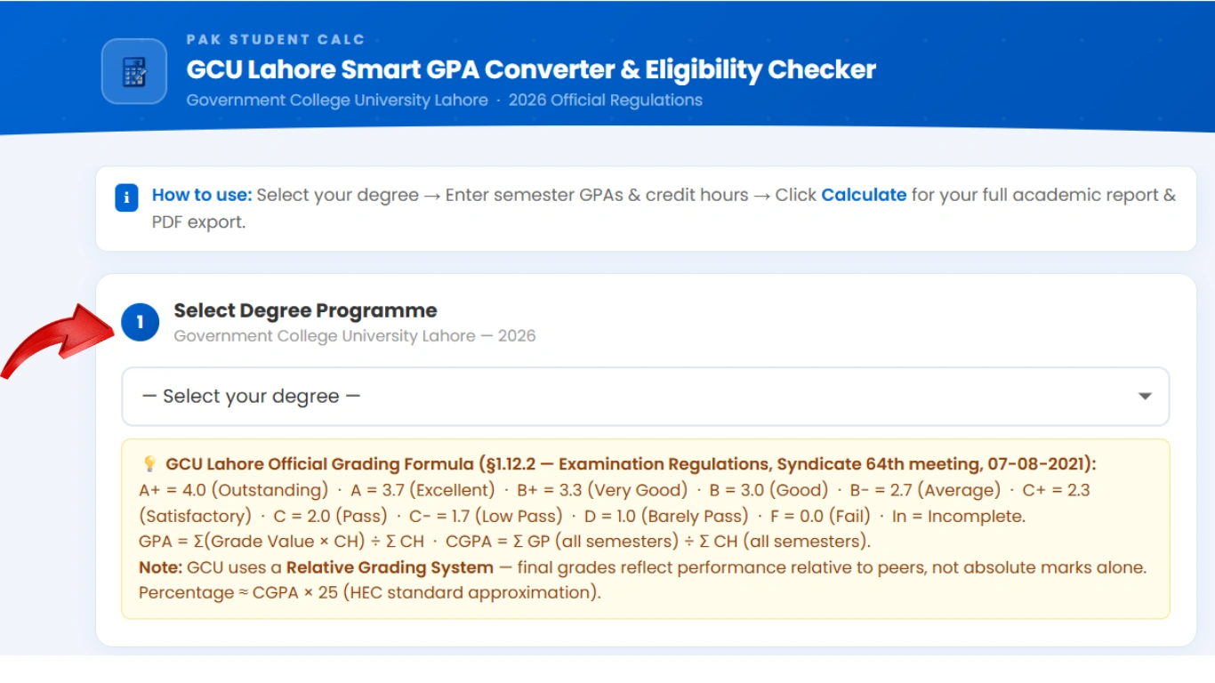 gcu select your degree program
