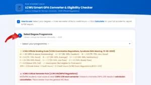 lcwu select your degre program